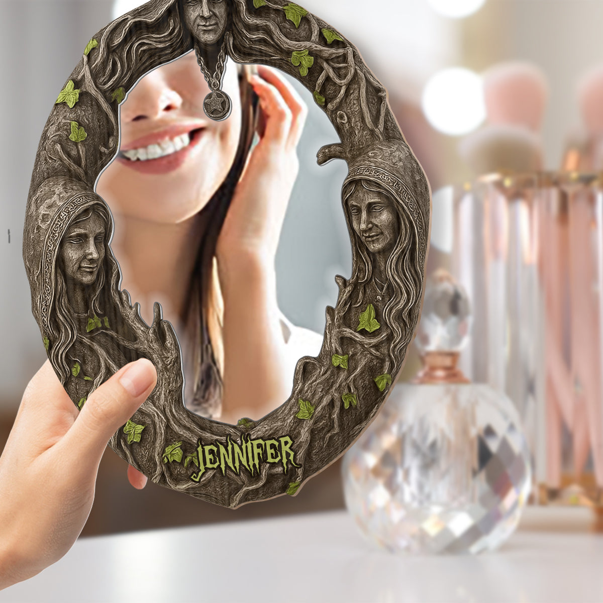 Witchy Vibe - Personalized Witch Wall Hanging Mirror