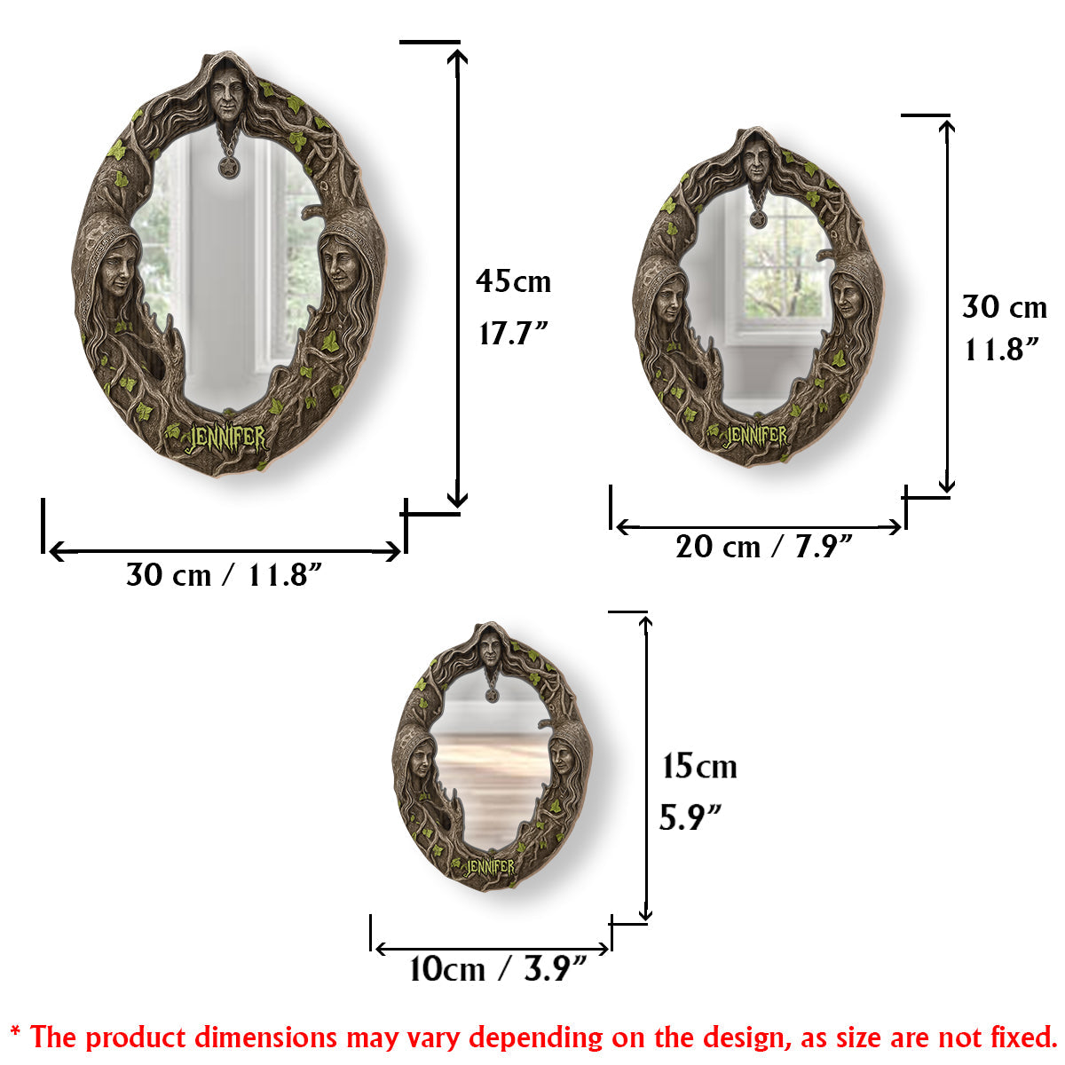 Witchy Vibe - Personalized Witch Wall Hanging Mirror