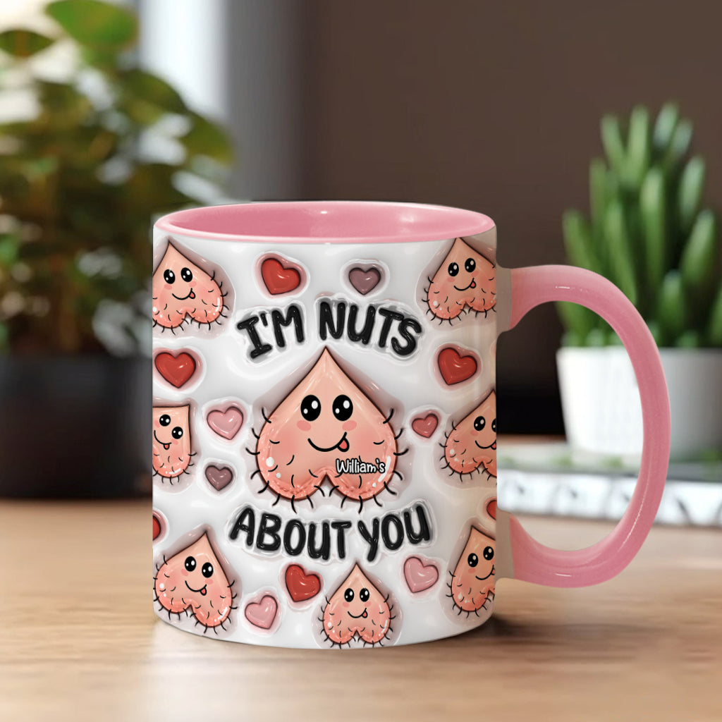 I'm Nuts About You - Personalized Couple Accent Mug