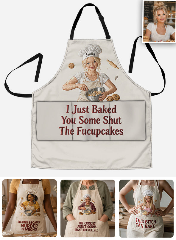 Shut The Fucupcakes - Personalisierbare Kochschürze mit Taschen