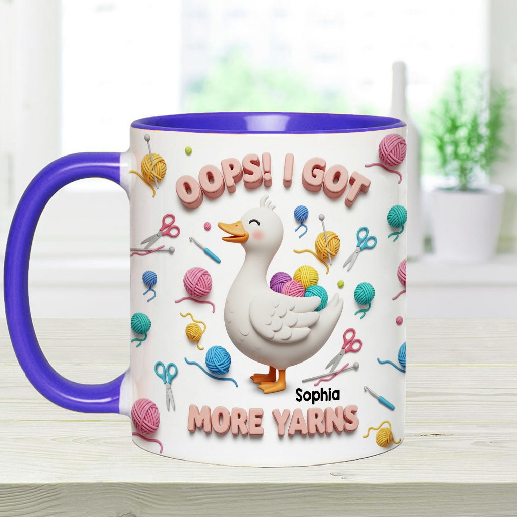 Oops! I Got More Yarns - Personalized Crocheting Accent Mug