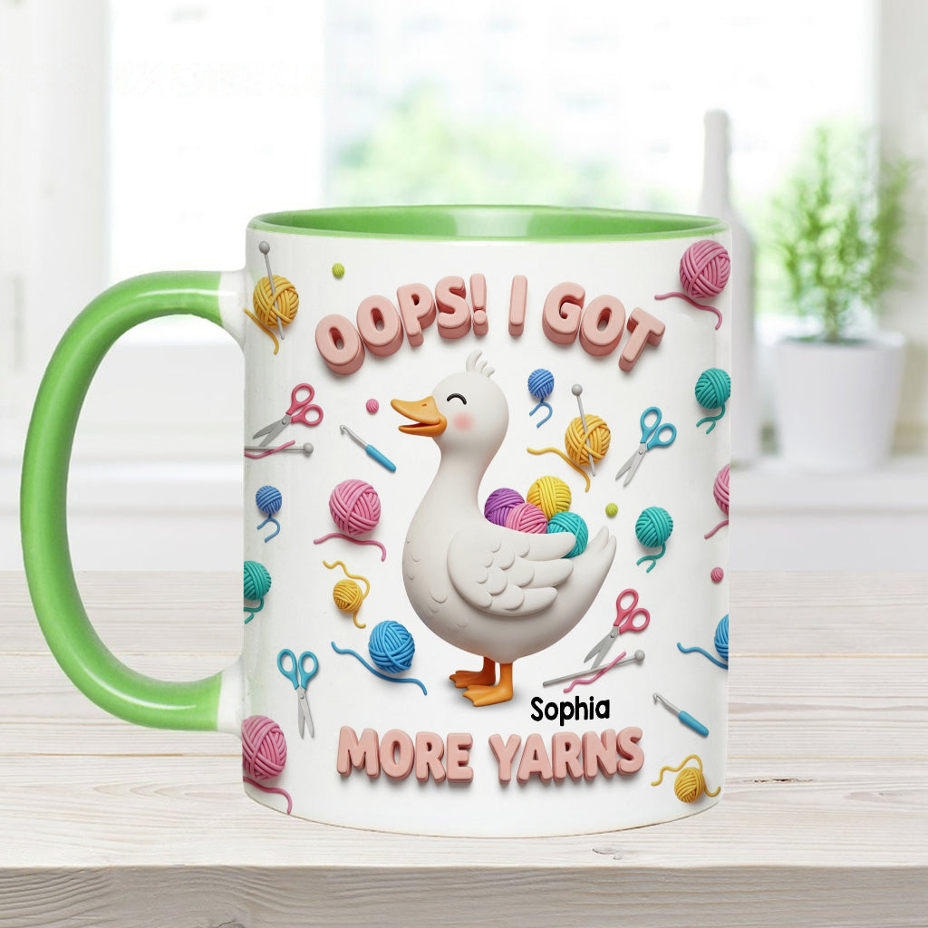 Oops! I Got More Yarns - Personalized Crocheting Accent Mug