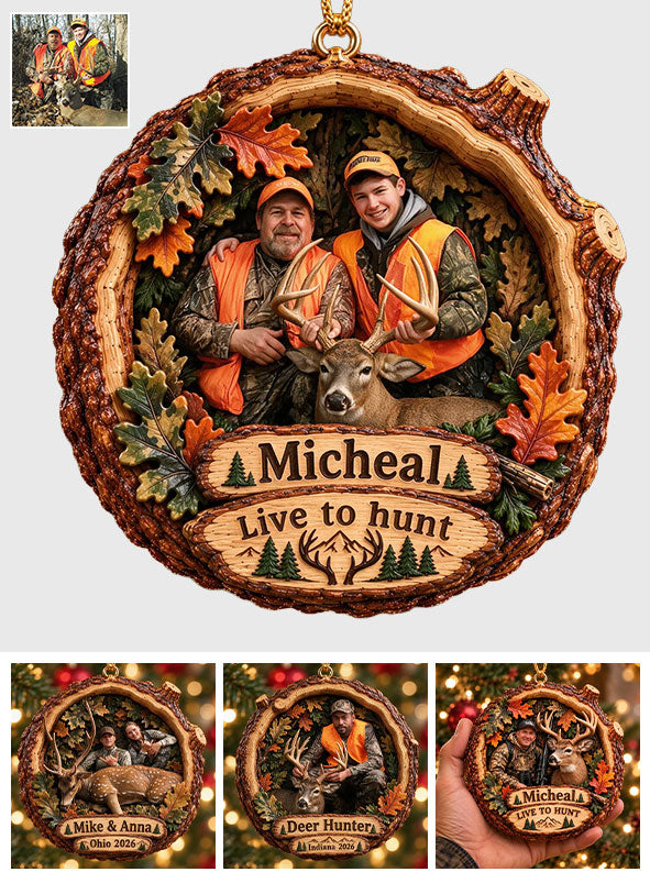 Hunter Gift, Christmas Decor - Personalized Hunting Premium 3D Ornament