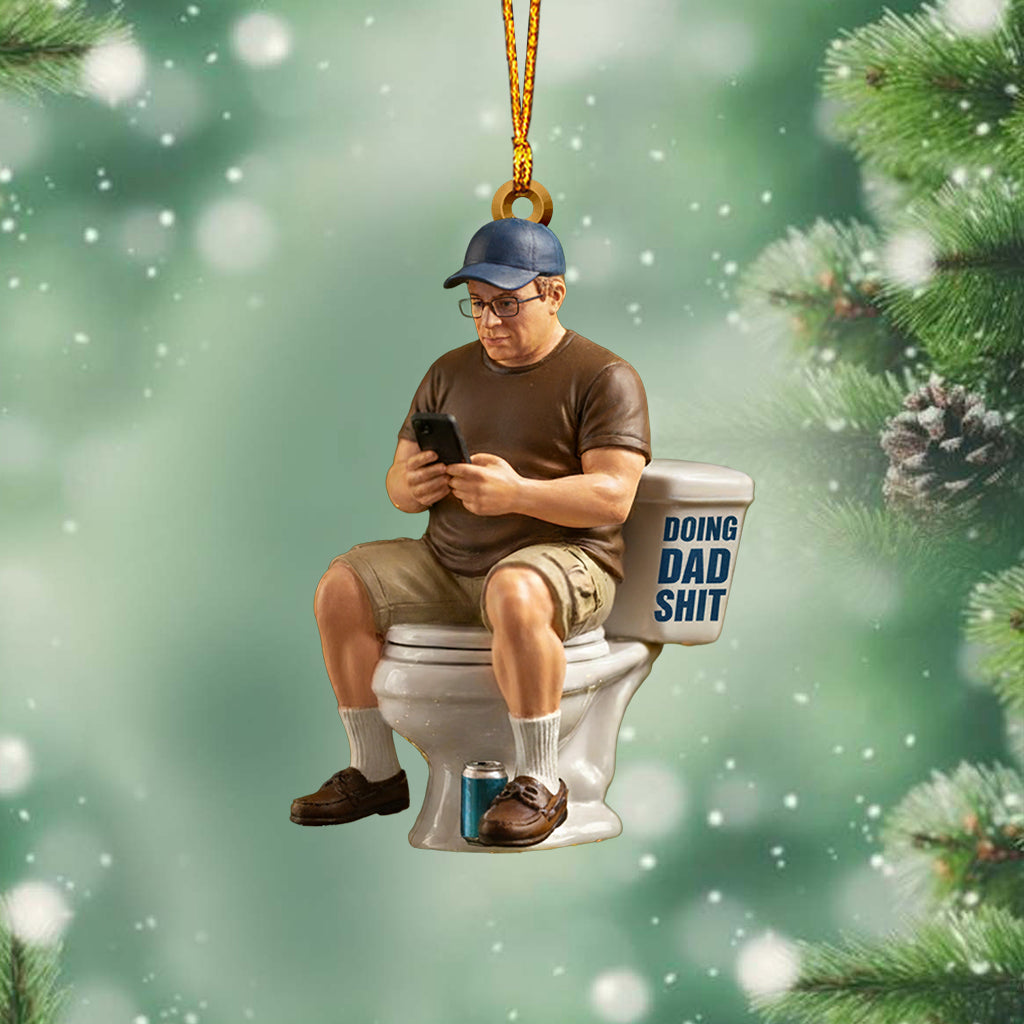 Funny Gift For Dad, Gift For Him, Doing Dad Stuff - Personalized Father Ornament