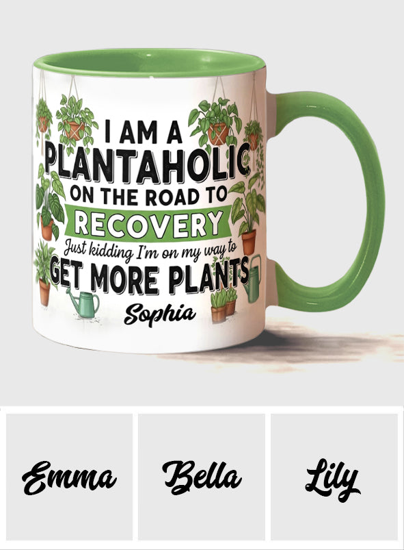 Accro aux plantes en voie de guérison - Mug personnalisé sur le thème du jardinage