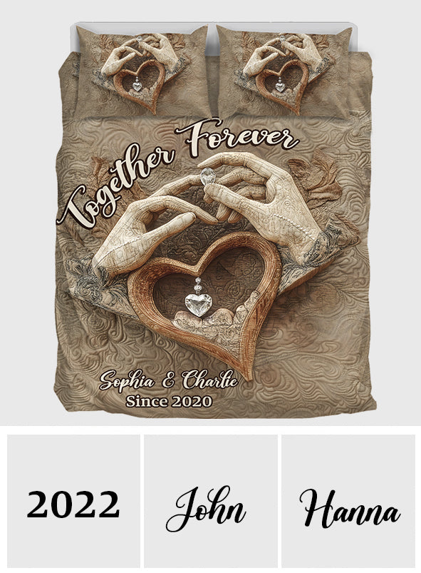 Together Forever - Personalized Couple Bedding Set
