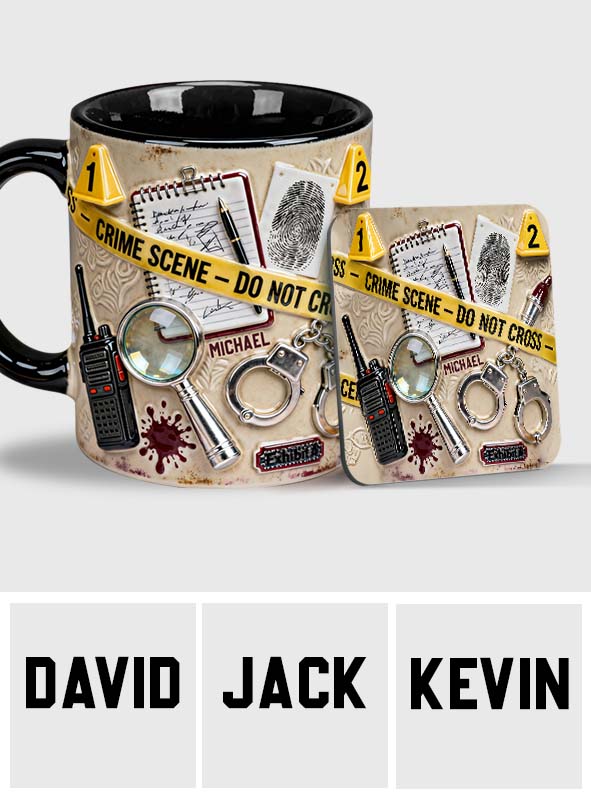 Mug « Véritables affaires criminelles » - Mug et sous-verre personnalisés sur le thème des affaires criminelles