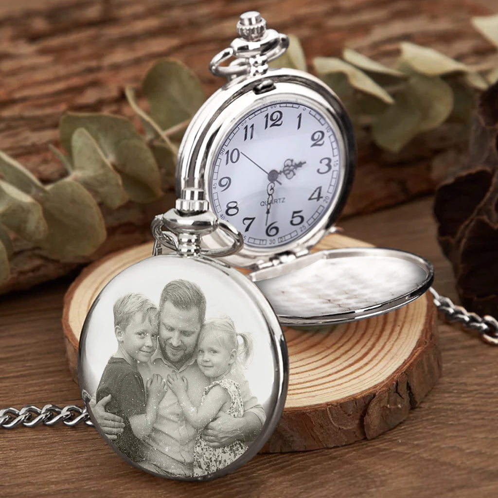 Forget Father's Day We Love You Every Day - Personalized Father Pocket Watch