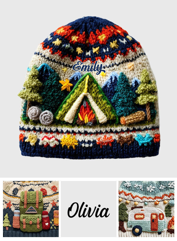 J'adore le camping - Bonnet de camping personnalisé