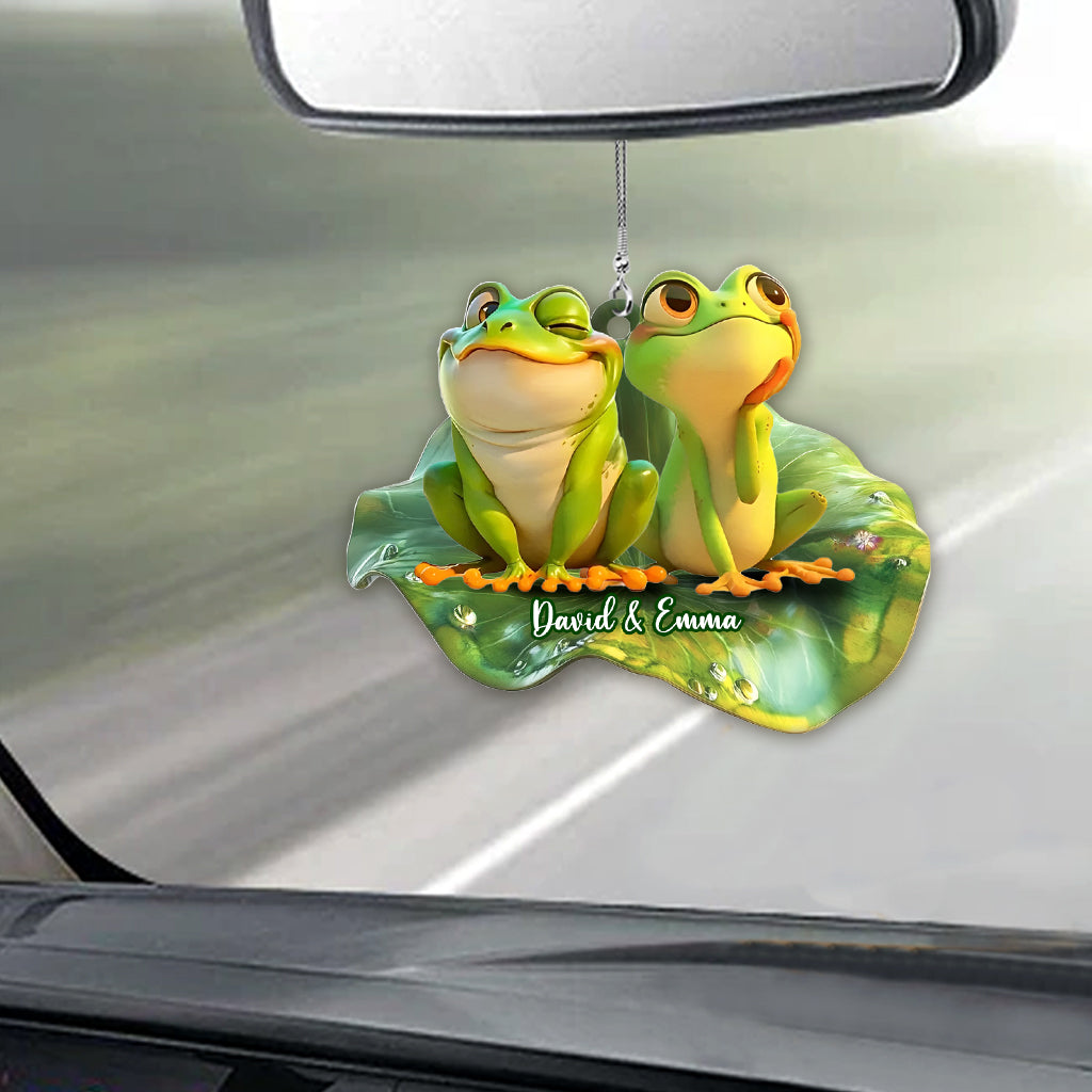 Frog Couple - Personalized Frog Car Ornament
