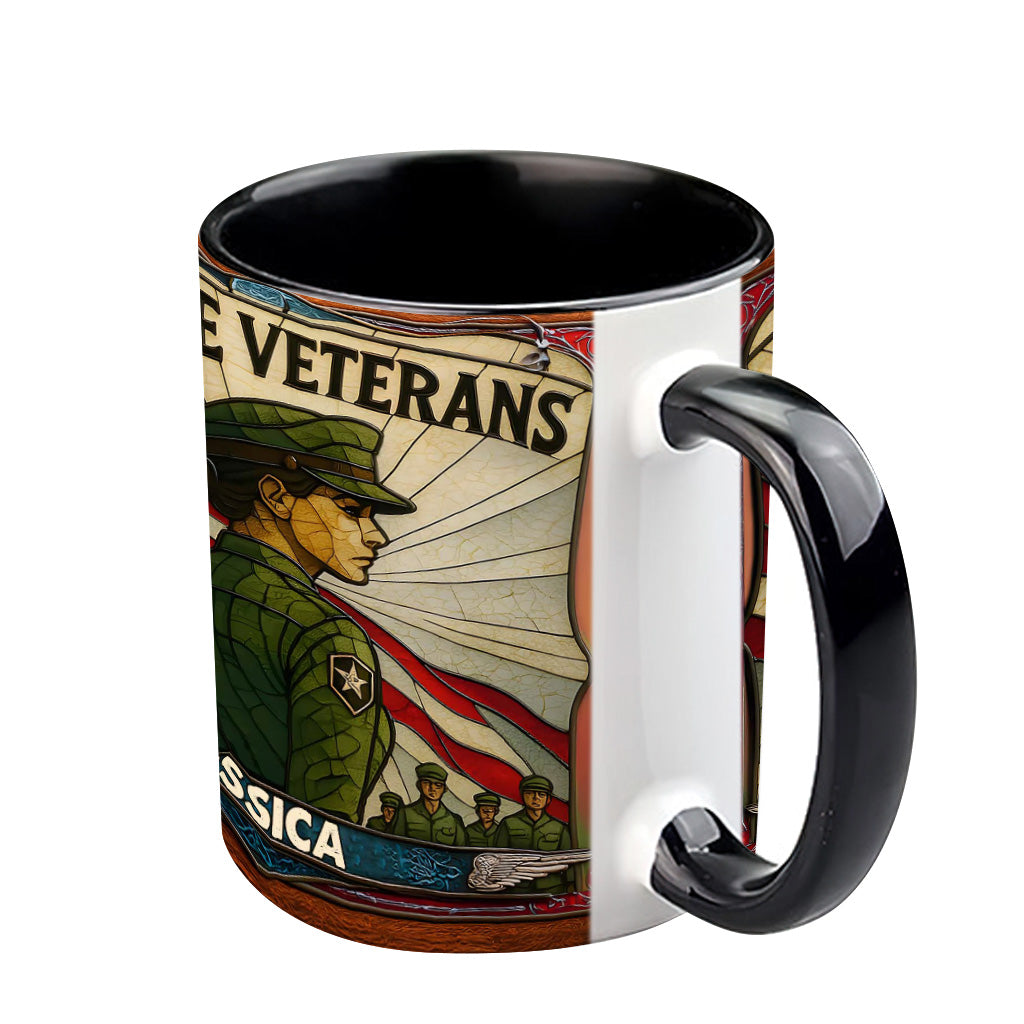 The Female Veteran - Personalized Veteran Accent Mug