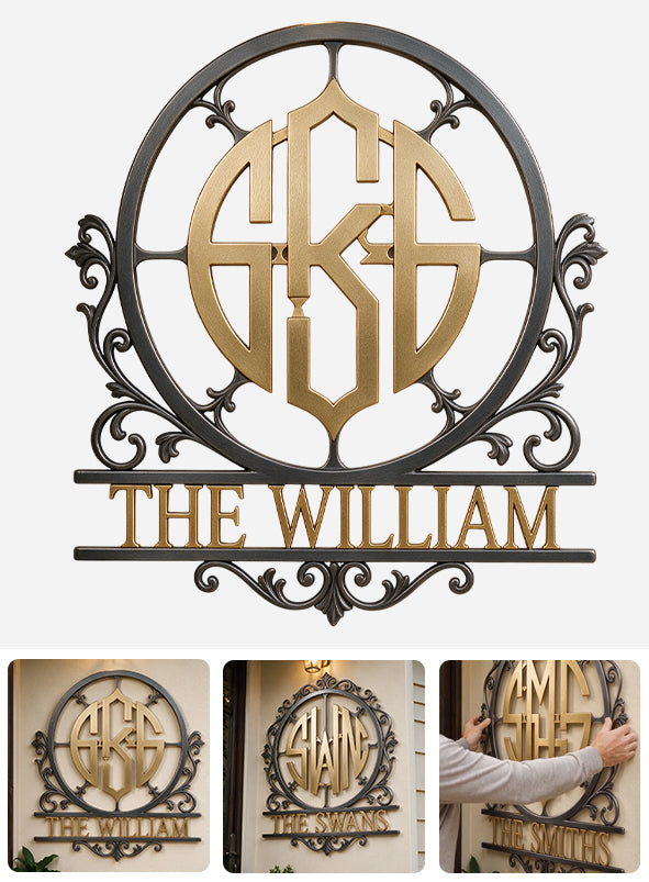 Welcome Home - Personalized Family 3D Printed Cut Metal Sign