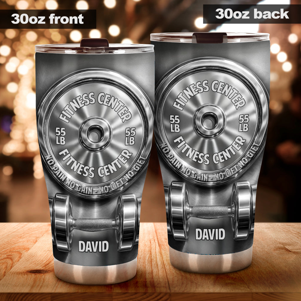 No Pain No Gain - Personalized Fitness Tumbler