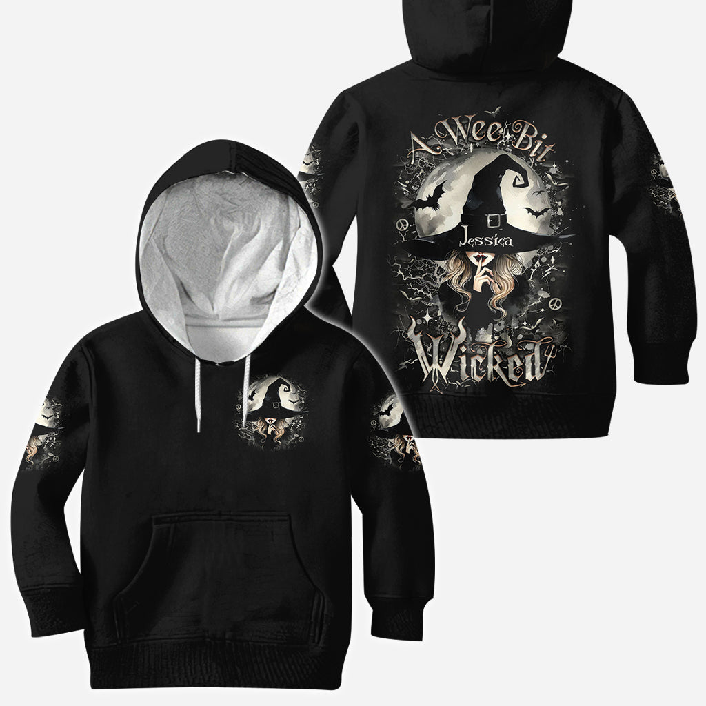 A Wee Bit Wicked - Personalized Witch All Over Shirt