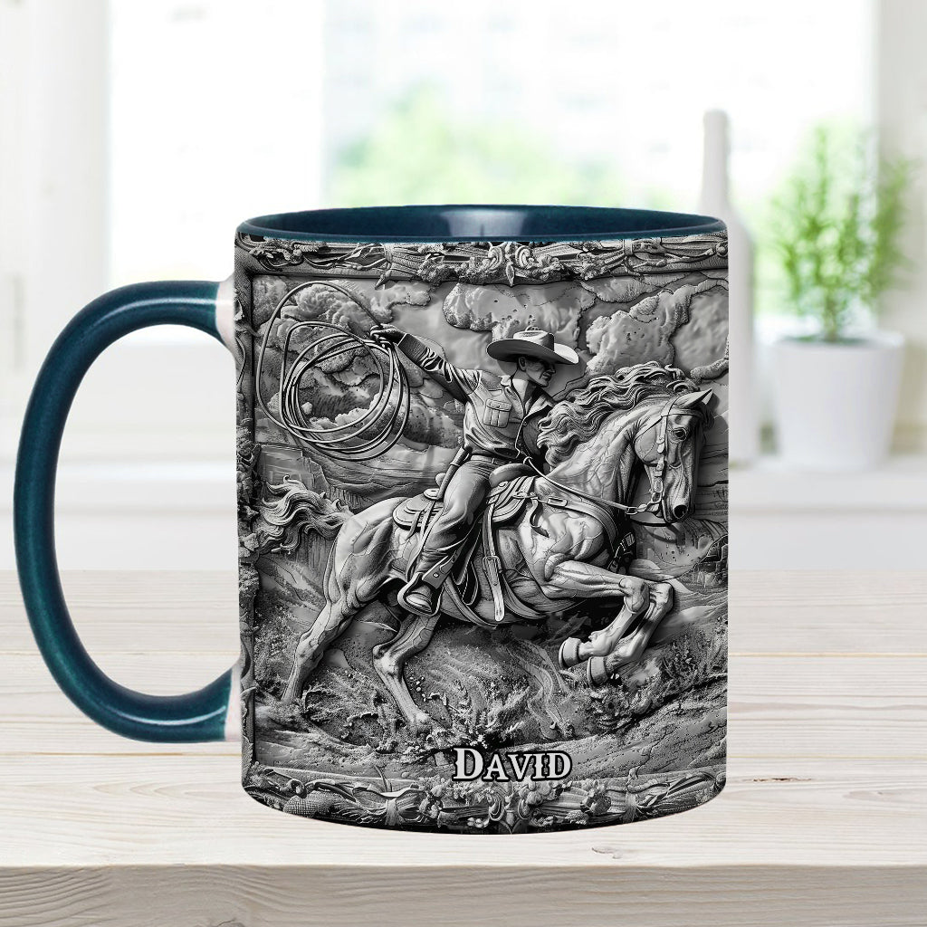 Western Cowboy - Personalized Western Outfit Accent Mug