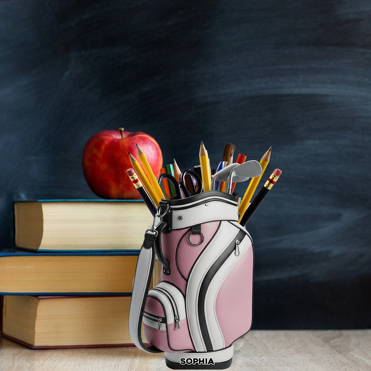 Golfer Life - Personalized Golf Wooden Pen Holder
