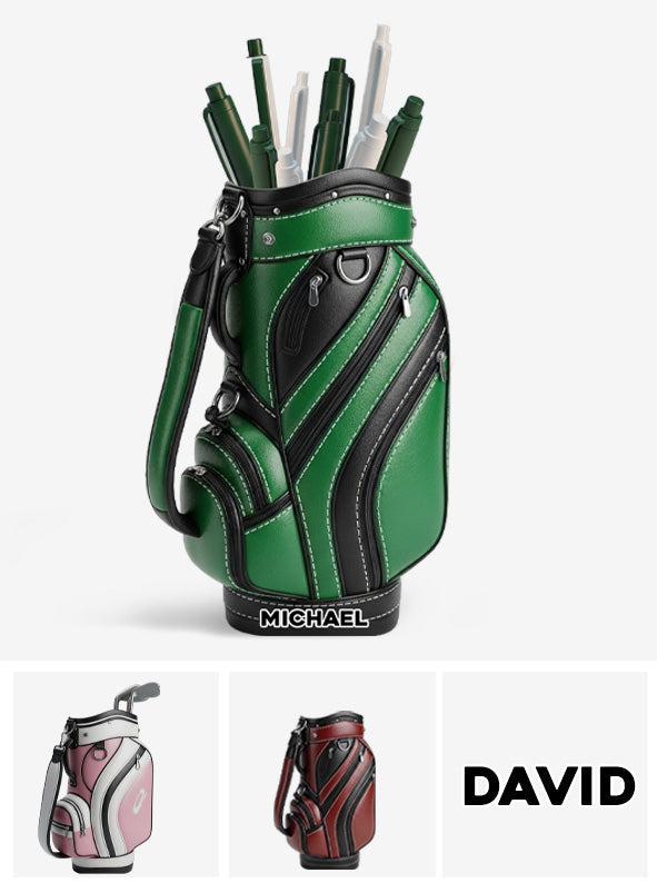 Golfer Life - Personalized Golf Wooden Pen Holder