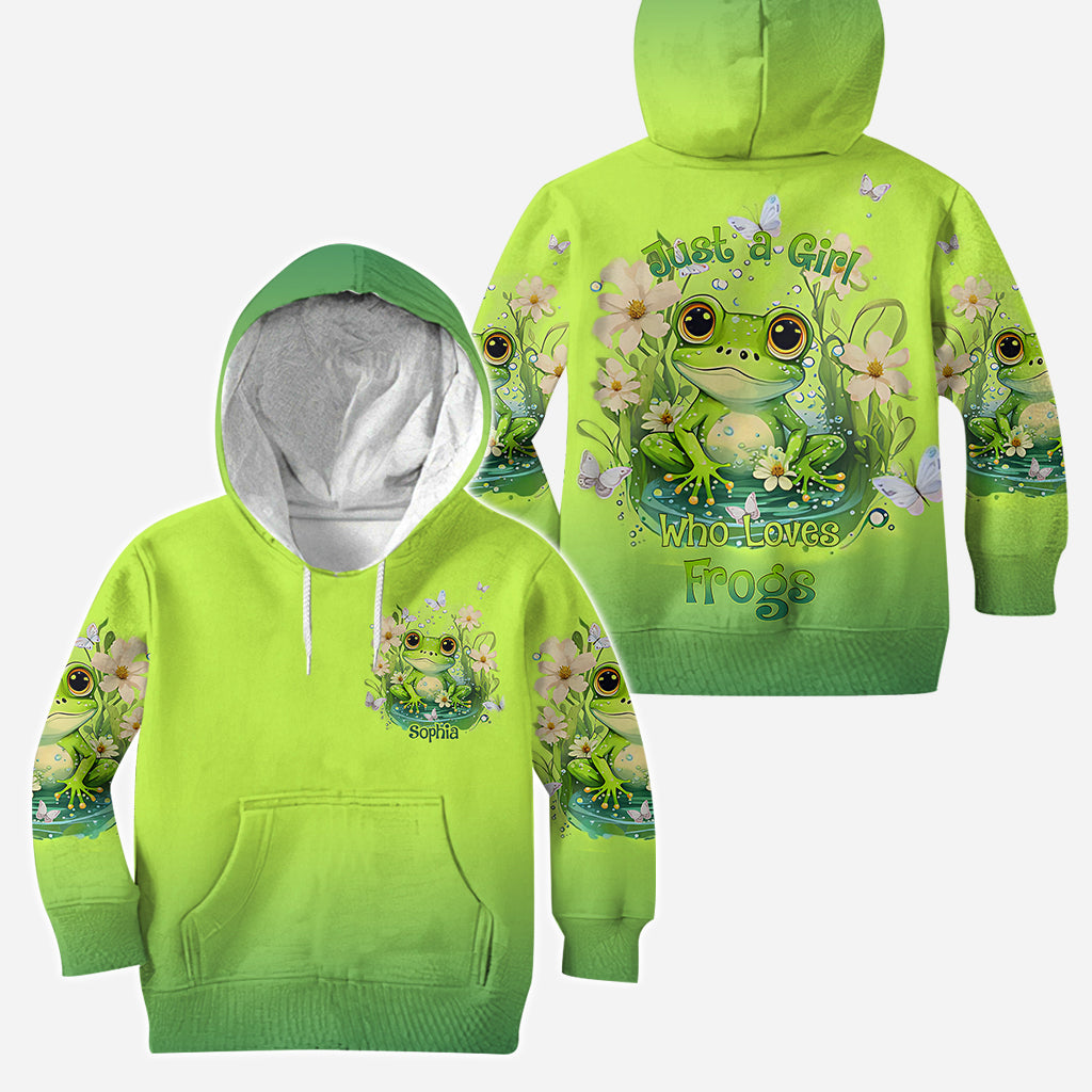 Just A Girl Who Love Frogs - Personalized Frog Hoodie and Leggings