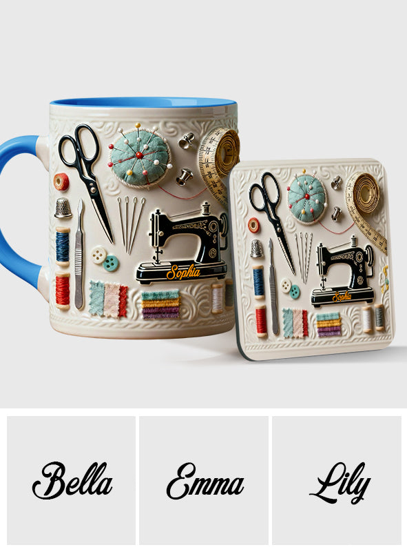 Mug personnalisé « J’adore coudre »