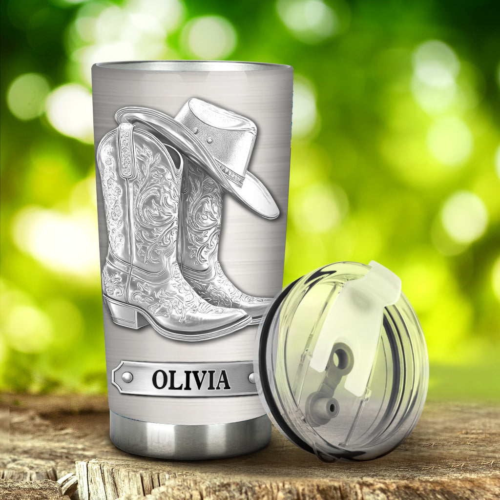 Western Spirit - Personalized Cowgirl Tumbler