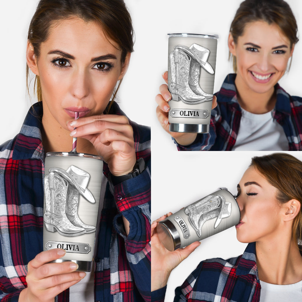 Western Spirit - Personalized Cowgirl Tumbler