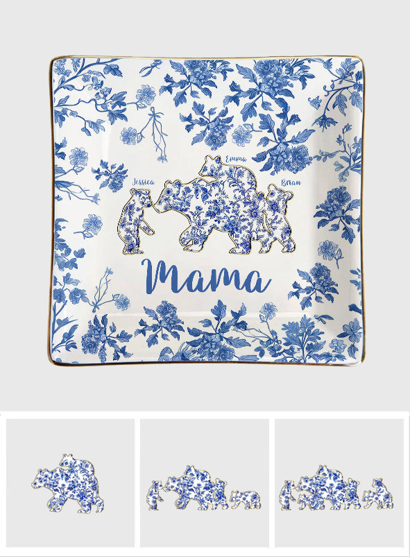 Mama Bear - Personalized Mother Fully Printed Jewelry Dish