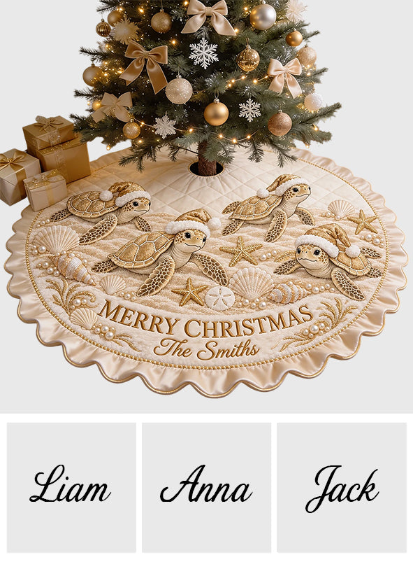 Magical Time of The Year Turtle Lovers - Personalized Turtle Shaped Tree Skirt