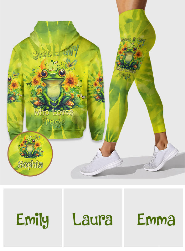 Just A Girl Who Love Frogs - Personalized Frog Hoodie and Leggings