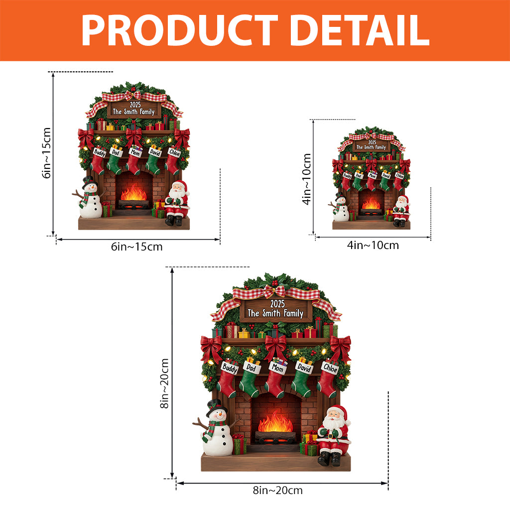 Merry Christmas - Personalized Family Custom Shaped Acrylic Plaque