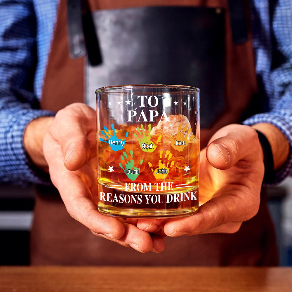 Reason To Drink - Personalized Father Whiskey Glass