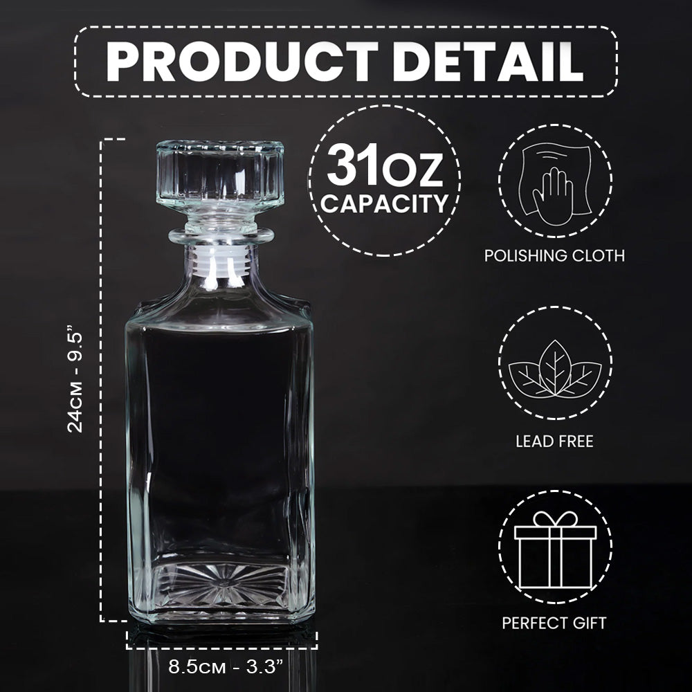 To Dad From The Reasons To Drink - Personalized Father Whiskey Decanter Set