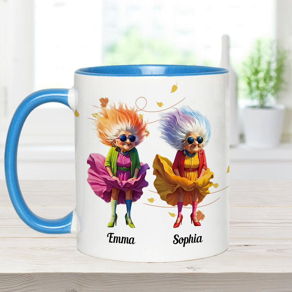 Old Friends - Personalized Best Friend Accent Mug