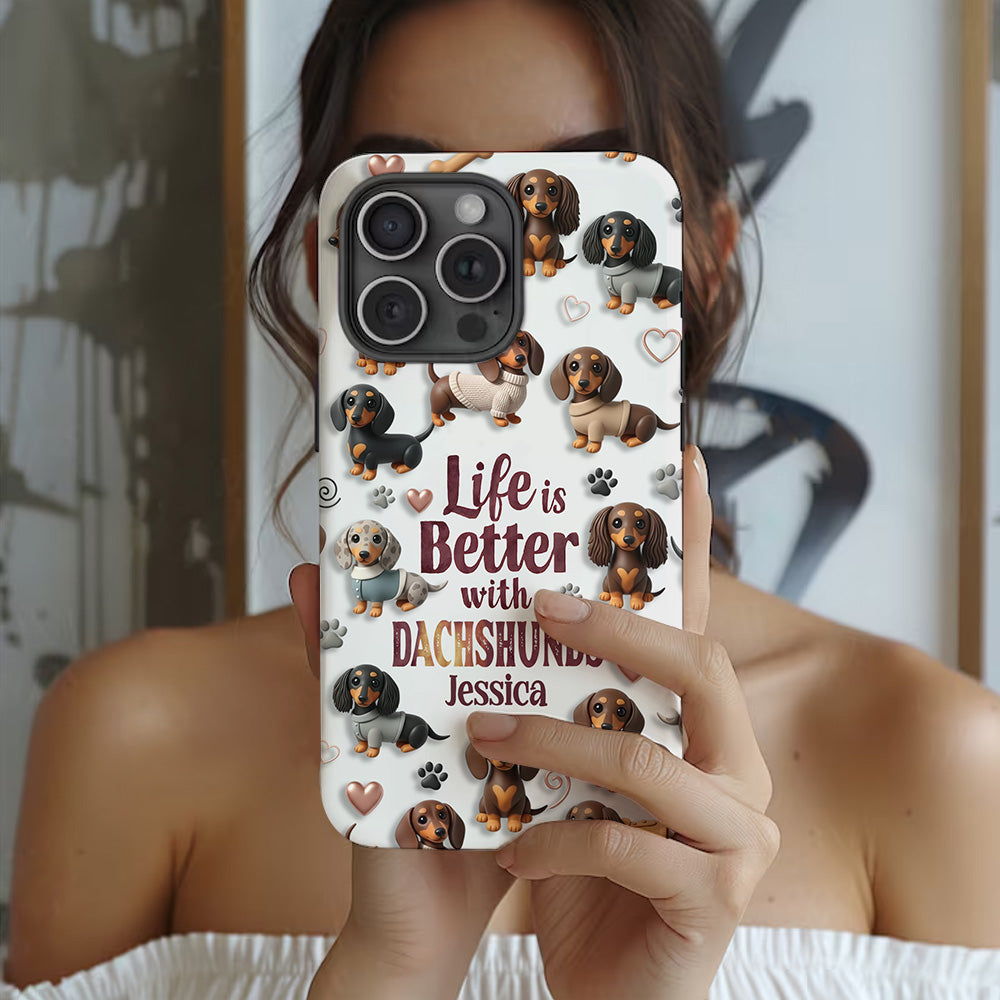 Just A Girl Who Loves Dogs - Personalized Dog Full Print Phone Case