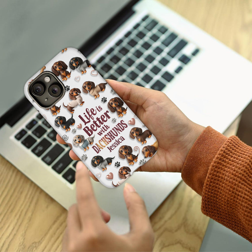 Just A Girl Who Loves Dogs - Personalized Dog Full Print Phone Case