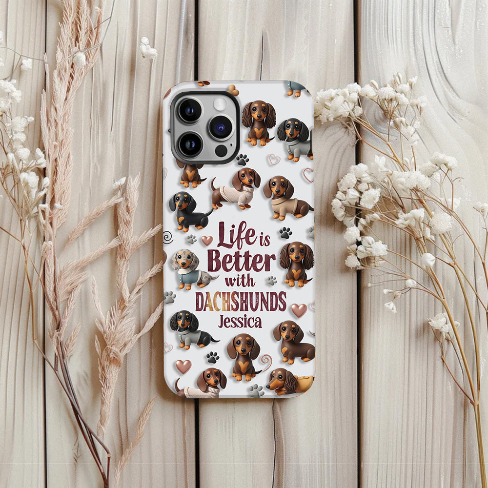 Just A Girl Who Loves Dogs - Personalized Dog Full Print Phone Case