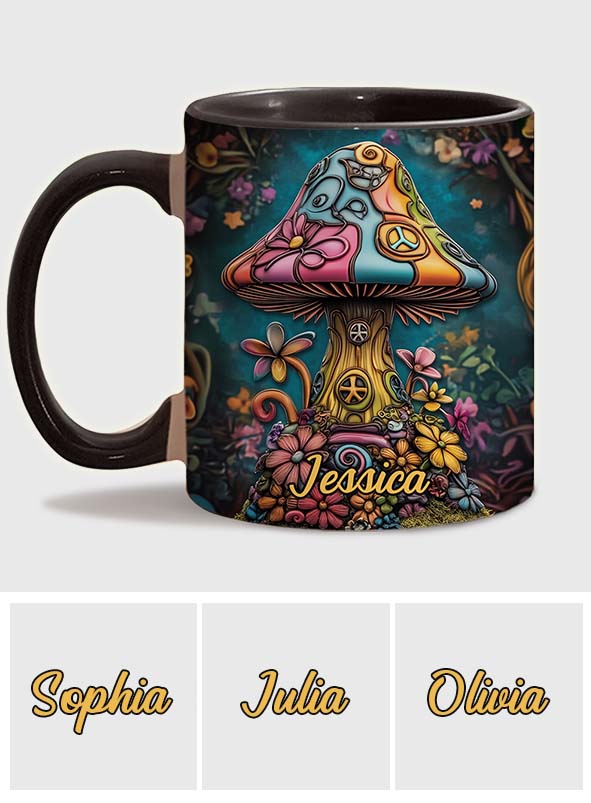 Mug personnalisé Hippie Soul Peace Mushroom - Mug Hippie à l'esprit hippie