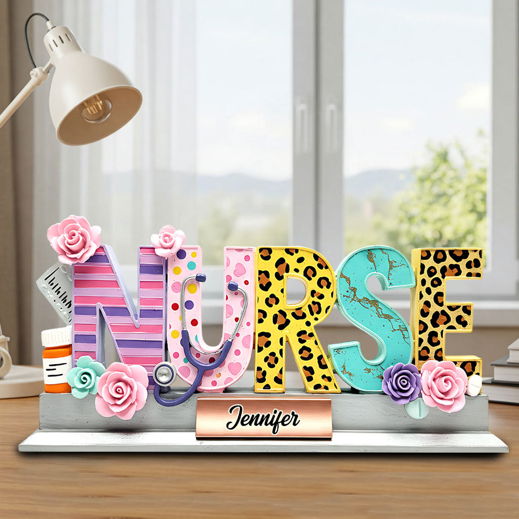 Love Nurse Life - Personalized Nurse Custom Shaped Acrylic Plaque