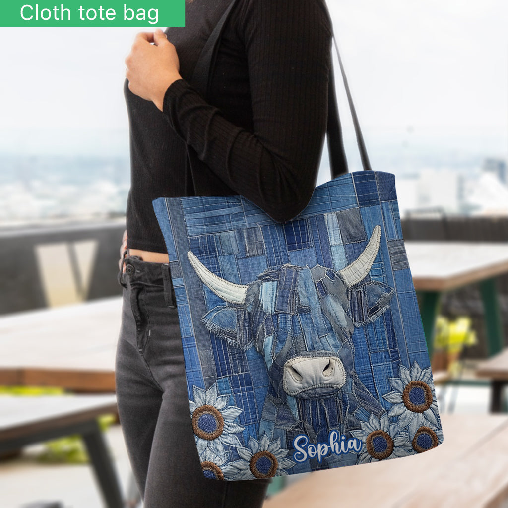 Just A Girl Who Loves Highland Cow - Personalized Highland Cow Tote Bag