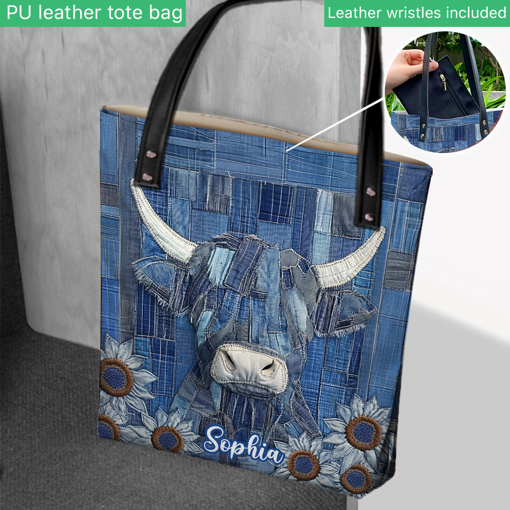 Just A Girl Who Loves Highland Cow - Personalized Highland Cow Tote Bag