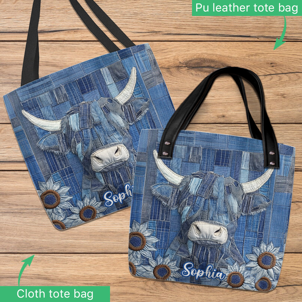 Just A Girl Who Loves Highland Cow - Personalized Highland Cow Tote Bag