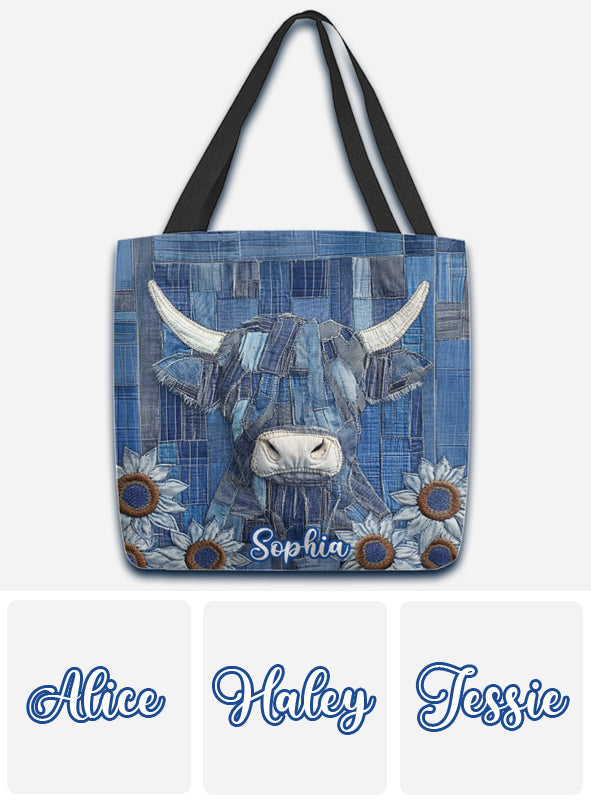 Just A Girl Who Loves Highland Cow - Personalized Highland Cow Tote Bag