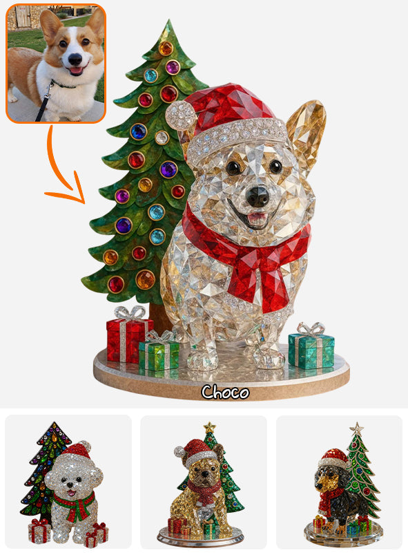 Plaque acrylique personnalisée pour animaux de compagnie - Cadeau de Noël pour chien
