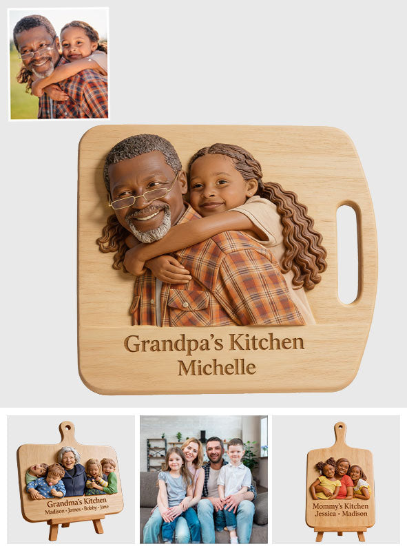 Tableau de cuisine de grand-mère - Plaque en bois personnalisée en forme de grand-mère