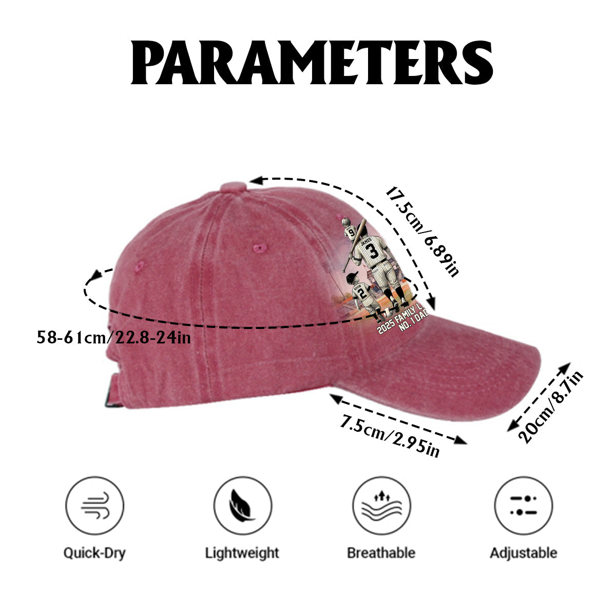 Family League - Personalized Father Washed Denim Cap