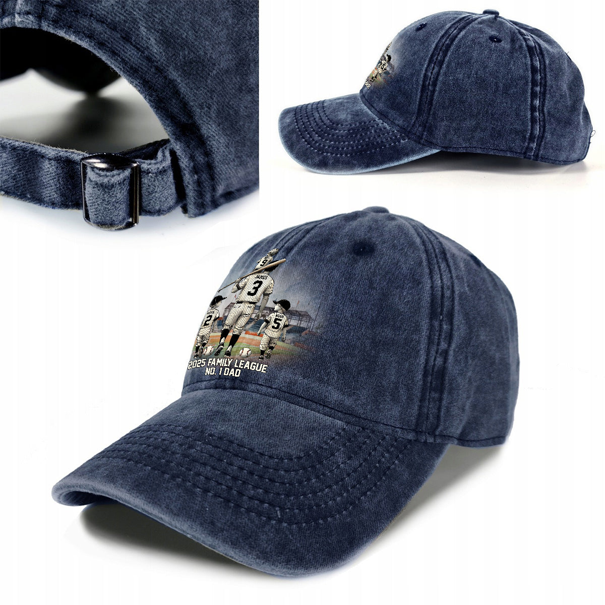 Family League - Personalized Father Washed Denim Cap