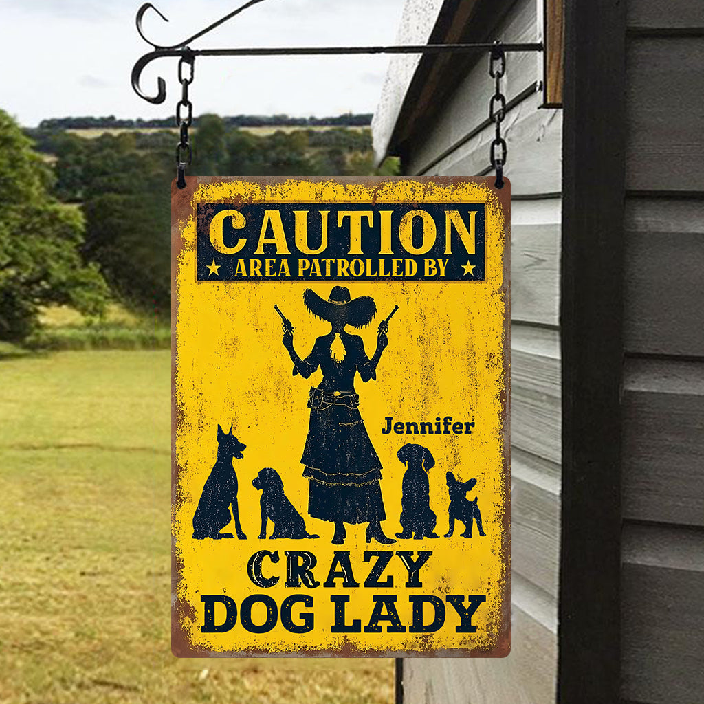 Crazy Cat/ Dog Lady - Personalized Dog Rectangle Metal Sign