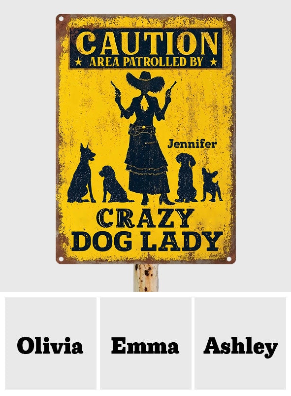 Crazy Cat/ Dog Lady - Personalized Dog Rectangle Metal Sign