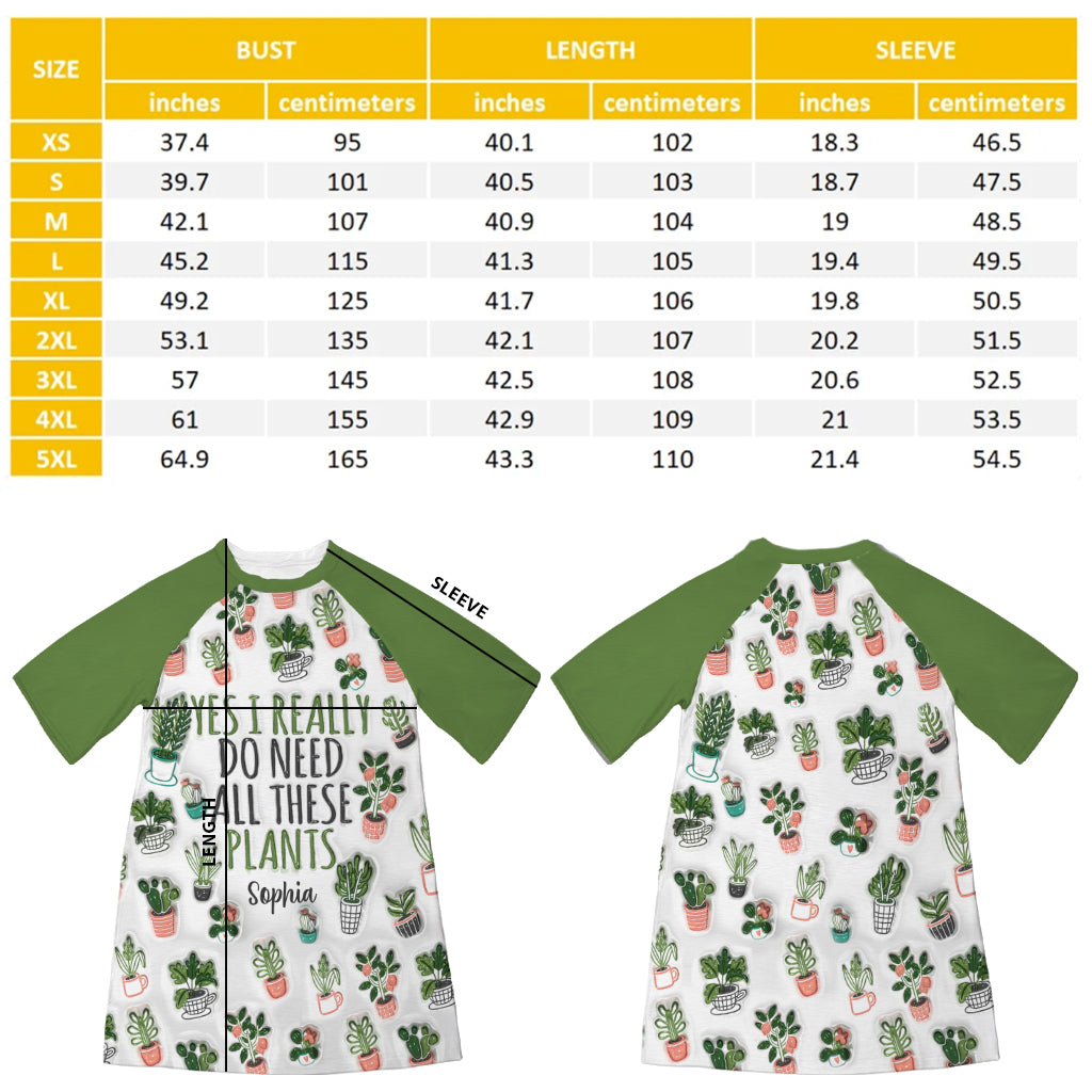 Just A Girl Who Loves Gardening - Personalized Gardening Sleep T-shirt Dress