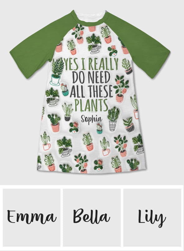 Just A Girl Who Loves Gardening - Personalized Gardening Sleep T-shirt Dress