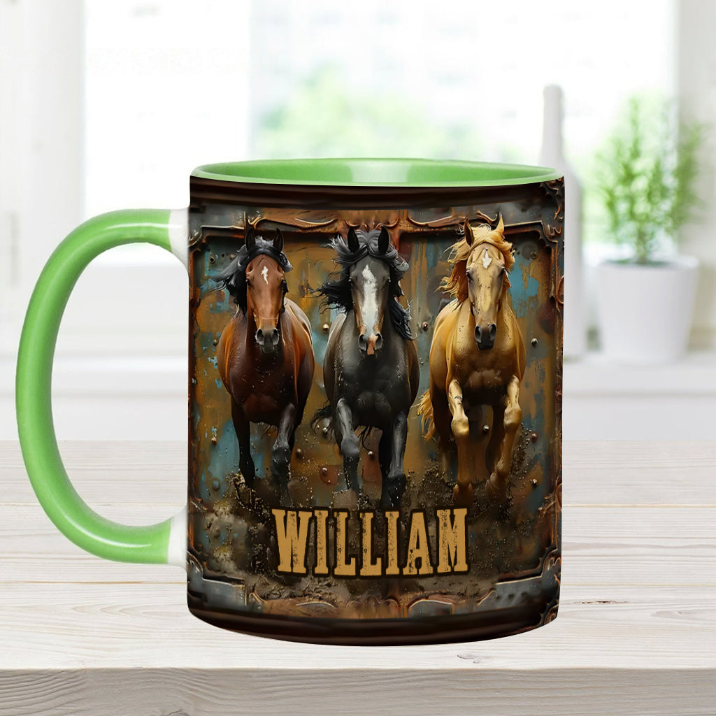 Love Horses - Personalized Horse Accent Mug